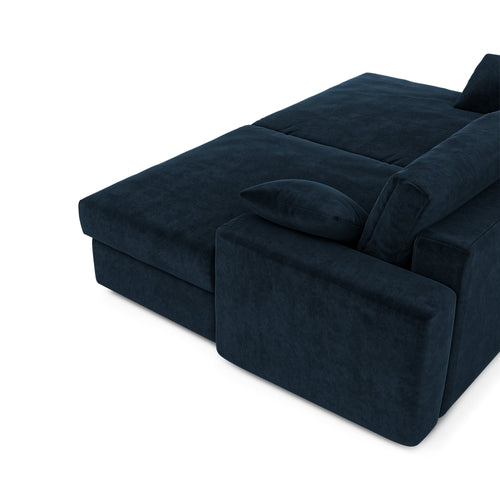 Premium Interiors - Sofa PLUM - fluweel middernachtblauw 260cm