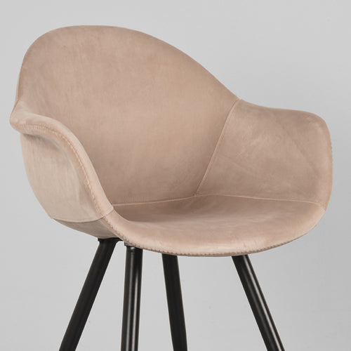 LABEL51 Eetkamerstoel Forli - Zand Velvet - Set van 2 - vtwonen shop