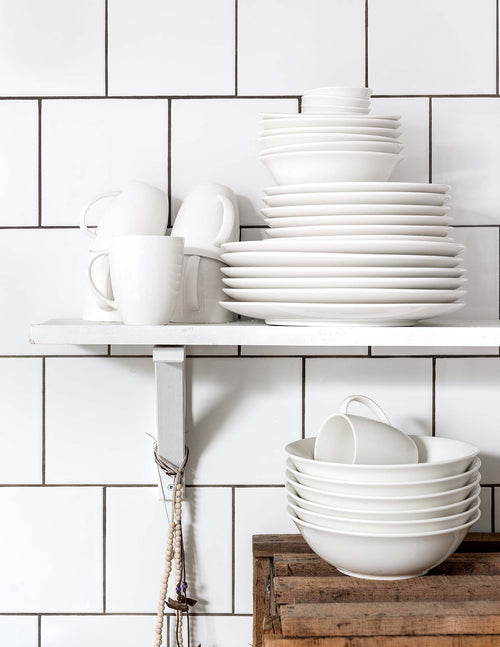 vtwonen - Basic - mokken set van 6 - porselein - wit - 275 ml