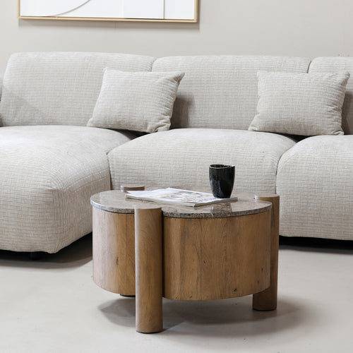 Giga Meubel Salontafel Maeve - Rond - Marmer - 60cm - vtwonen shop