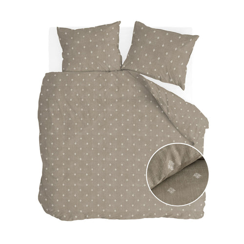 Walra - Dekbedovertrek Remade Rustic GraCe - 240x220 cm - Taupe