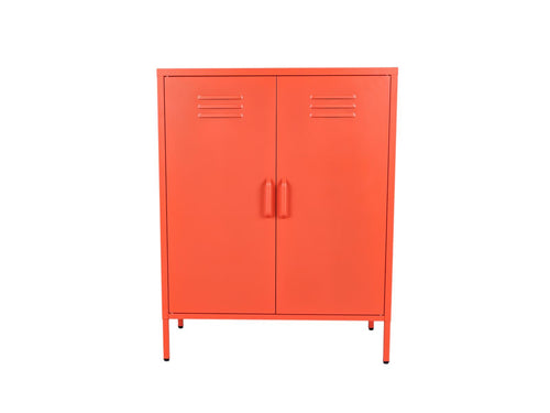 MaximaVida metalen lockerkast Finn 80 x 40 x 102 cm zacht oranje - 2 schappen