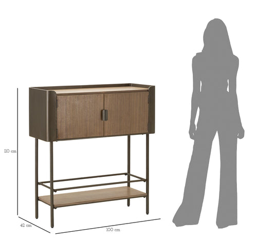 Mauro Ferretti kast - 100x42x110 cm - bruin