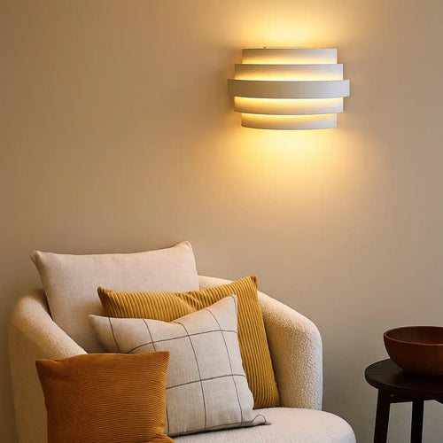 Highlight wandlamp Scudo - 1 lichts - 12.5  x 12.5   cm - wit goud - vtwonen shop