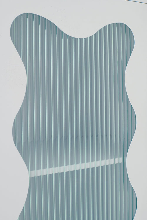 J-Line decoratie Kast - polyresin - ijzer/glas - wit