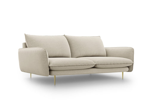 Cosmopolitan Design Bank Vienna 3-zits, structurele stof, beige - 92x200x95cm