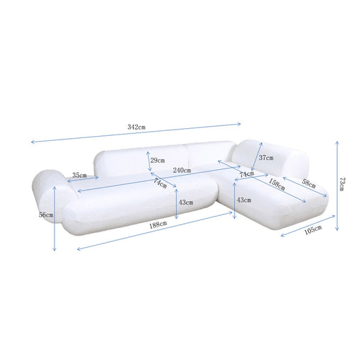 Kare Design Hoekbank Soft beige rechts