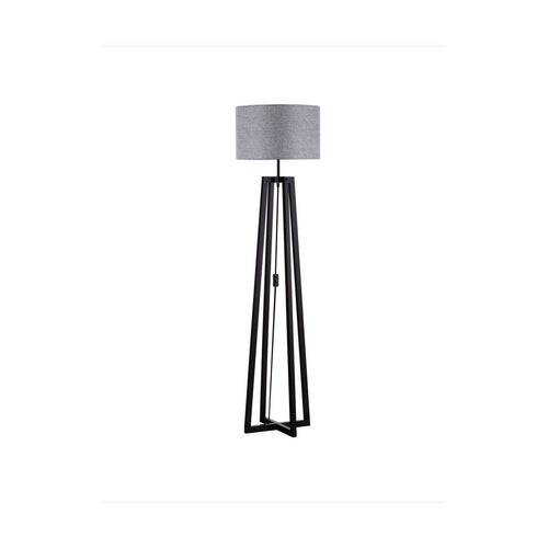 Nova Luce ARTIS Statief vloerlamp grijs, zwart E27 1x12W