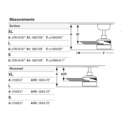Faro Cruiser Cruiser inbouw plafondventilator 106 cm, matzwart, aluminium bladen CCT