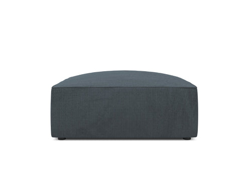 Micadoni Poef Ruby ribfluwelen, blauw - 93x93x40cm