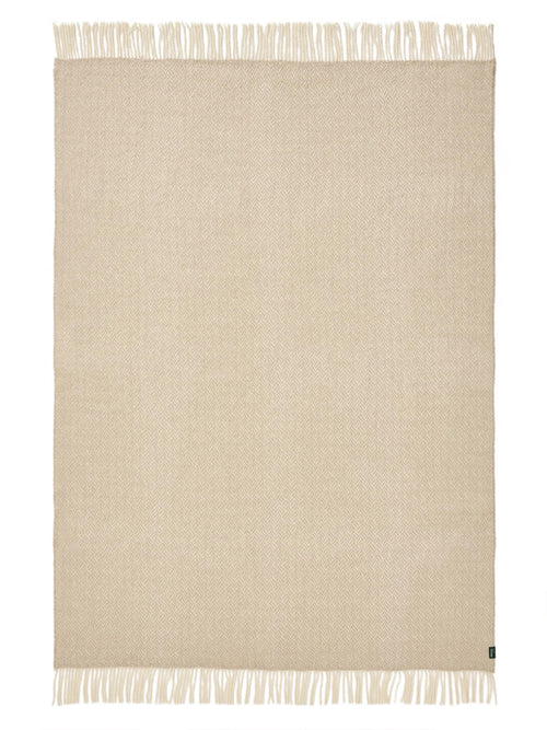 benuta wollen deken Bianca - beige - 130x180 cm