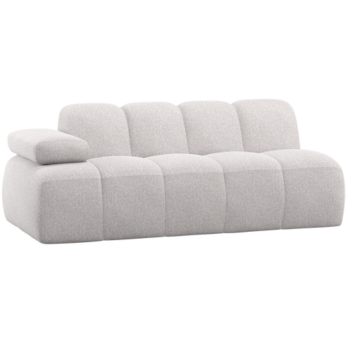 WOOOD 2-zits element bank arm links Mojo - Bouclé - Ecru Melange - 74x204x97