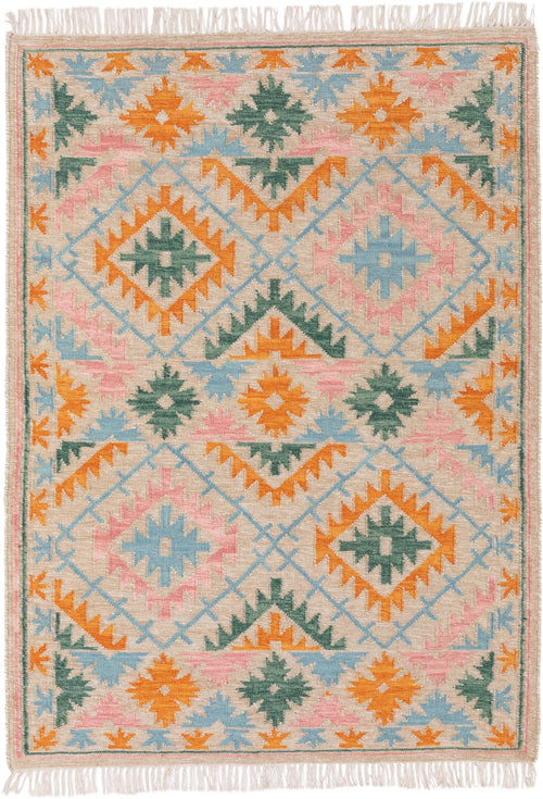 benuta handgeweven kelim Zohra - veelkleurig/beige - 160x230 cm