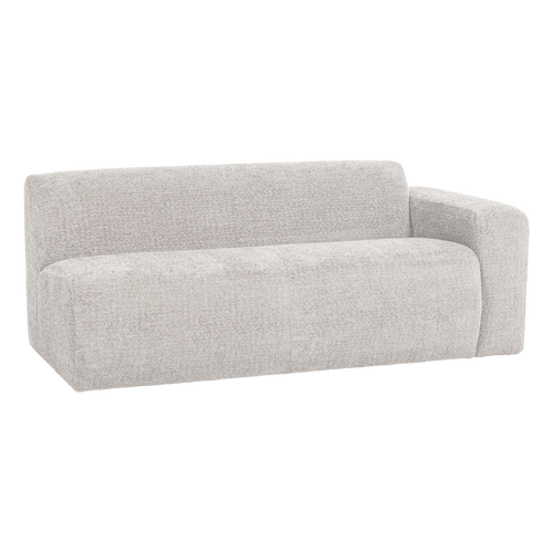 WOOOD 2-zits bank arm rechts Mojo Base - Wollig - Ecru - 74x185x97