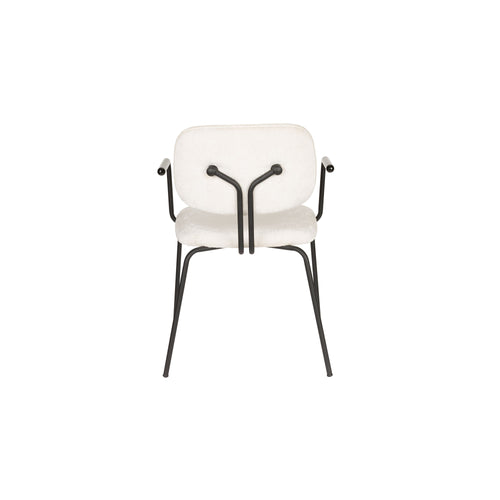 Housecraft Living Bouton Eetkamerstoelen met armleuning Off White - Set van 2 - vtwonen shop