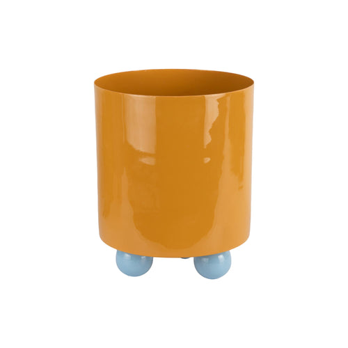 Present Time bloempot Double Funky Large - geel - Ø20cm - vtwonen shop