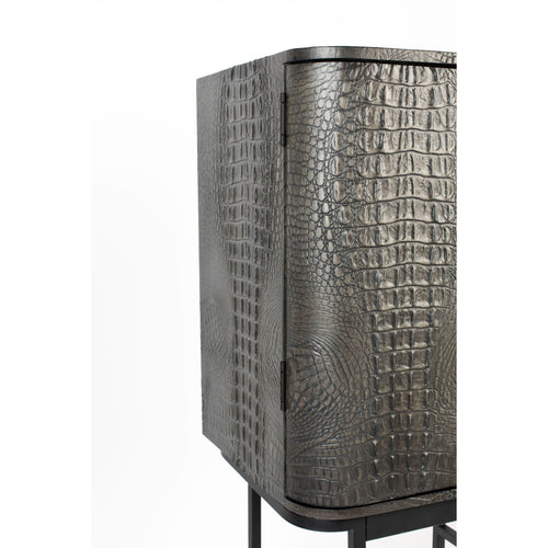 Bold Monkey Ava Morgana kast/ drankkast/ wijnkast krokodil - Grijs - vtwonen shop