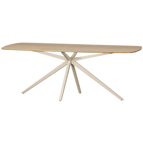 WOOOD eettafel deens ovaal verjongde tafelrand 220x100 Tablo - Eikenhout - Transparant - vtwonen shop