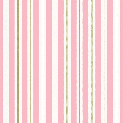 ESTAhome behang strepen roze en groen - 50 x 900 cm - 131964