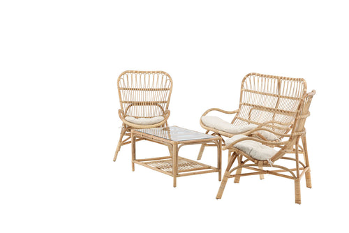 Rebellenclub Loungeset Merit - Naturel Rattan