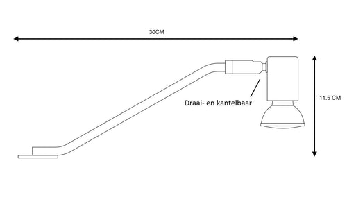 Ylumen kast verlichting - 1 lichts - 30  x 11.5   cm - mat chroom - vtwonen shop