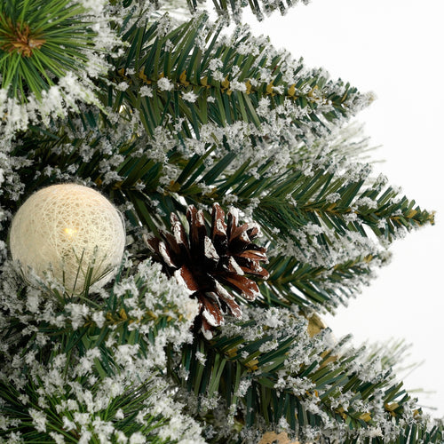 Black Box Trees Kaprun Kunstkerstboom in Pot met LED Verlichting en Timerfunctie - H90 x Ø51 cm - Groen, Goud - vtwonen shop