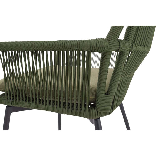 Lesli Living bistrostoel Silas - groen - 64x69x92cm - set van 4
