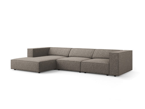 Cosmopolitan Design linker hoekbank Arendal 4-zits, chenille, grijs - 166x284x70cm