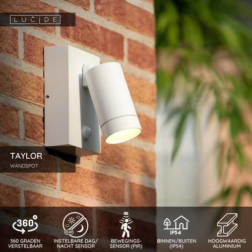 Lucide wandspot TAYLOR - 1xGU10 - Wit