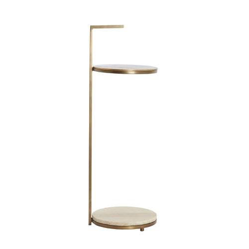 Light & Living bijzettafel Leda - bruin - Ø26cm