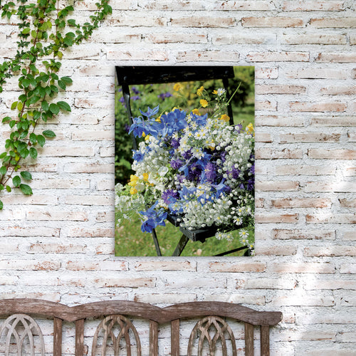Art for the Home Buitencanvas - Bloemen Stoel - 70x50cm