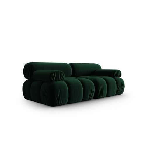 Cosmopolitan Design - Modulaire bank Cortina 2-zits, flueel flessengroen - 94x188x70cm