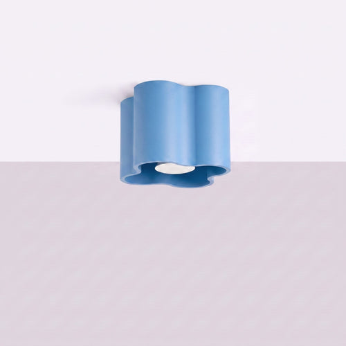 Sollux Lighting Plafondlamp OVIO 1 azuurblauw GU10 - 12x12x10cm