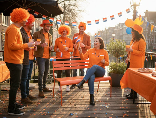 MaximaVida metalen tuinbank Max 120 cm oranje - vtwonen shop