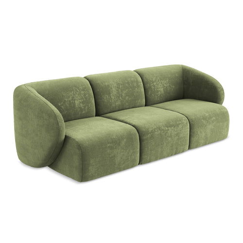 LaMiaSofa 3-zits bank Cervo - chenille stof - groente - 244x94x75
