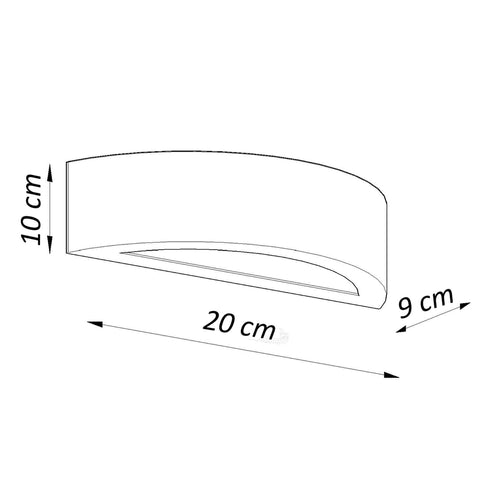 Sollux Lighting Wandlamp keramiek ATENA 20 - 20x9x10cm