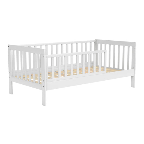 Petite Amélie Peuterbed Plume – 70x140 cm – Wit – Met uitvalbescherming – Flexibel zijhekje - vtwonen shop