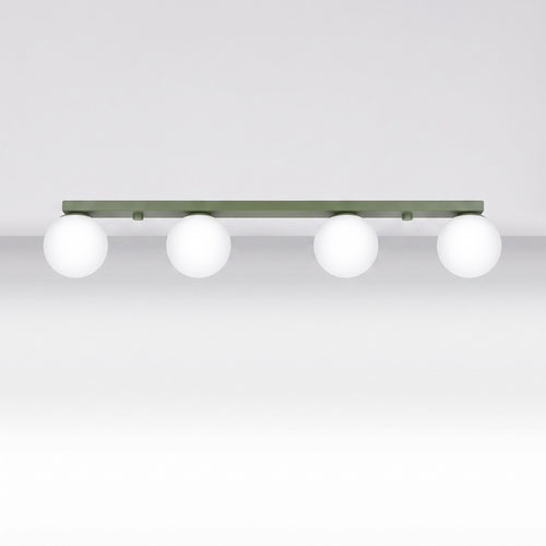 Sollux Lighting Plafondlamp YOLI 4 olijfgroen - 88x12x14,5cm