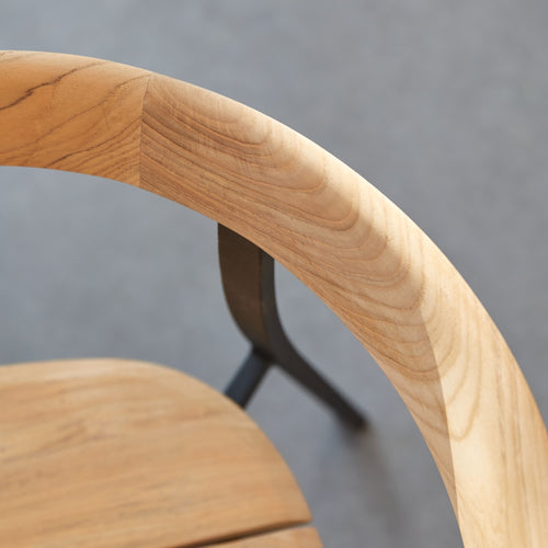 Tikamoon Arco - Tuinstoel in massief teak en aluminium - Naturel