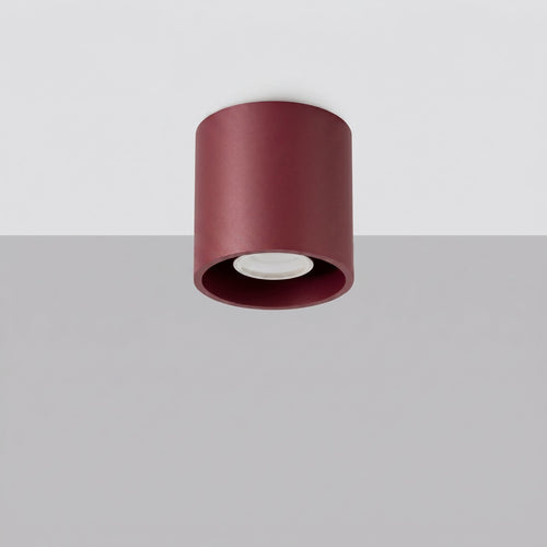 Sollux Lighting Plafondlamp ORBIS 1 bordeaux - 10x10x10cm
