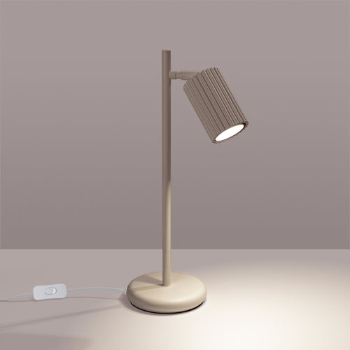 Sollux Lighting Tafellamp KARBON taupe - 14,5x19,5x43cm