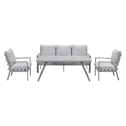 Garden Impressions lounge dining set Senja taupe - valley sand 4-delig stoel-bank - vtwonen shop