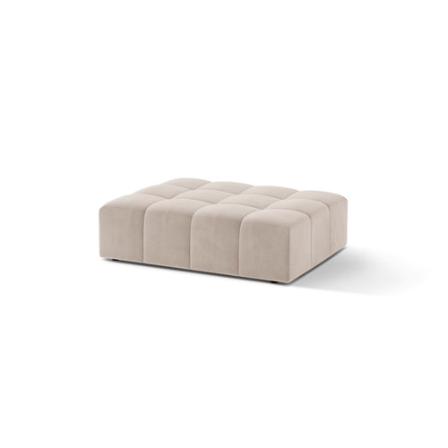 Cosmopolitan Design - Poef Chicago flueel lichtbeige - 84x102x42cm