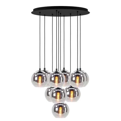 EGLO hanglamp Ariscani - ø 65,5 cm - smoke glas - zwart - vtwonen shop