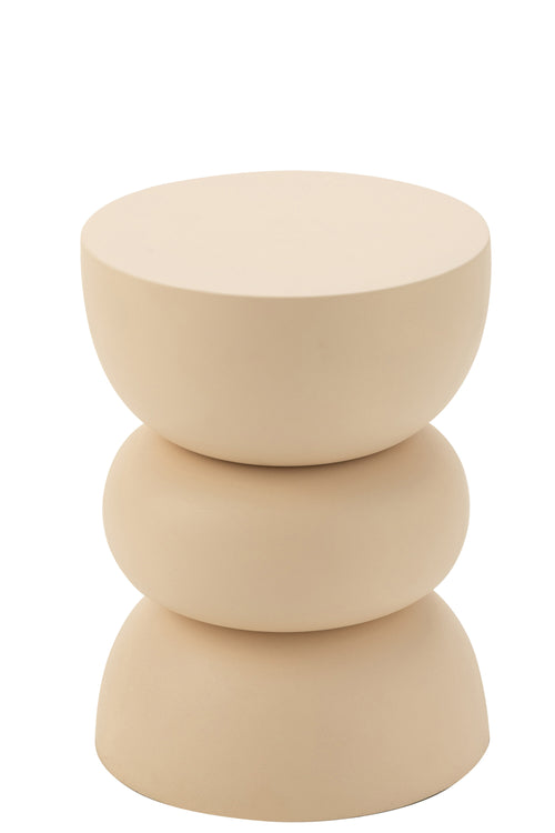 J-Line bijzettafel Lise - ijzer - beige - vtwonen shop