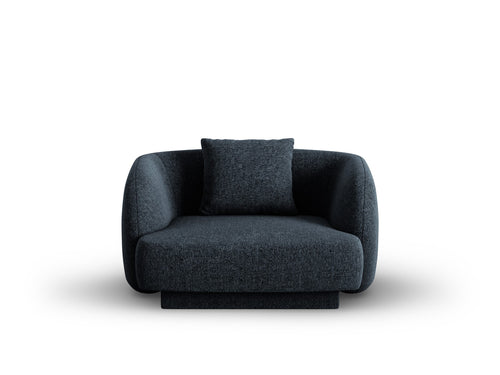 Cosmopolitan Design Fauteuil Tulum chenille, koningsblauw - 90x103x70cm
