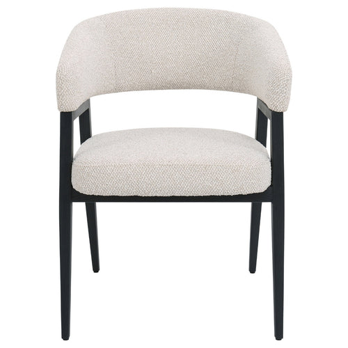 DÉJA Living Eetkamerstoel Fureso - Beige/Zwart - Set van 2
