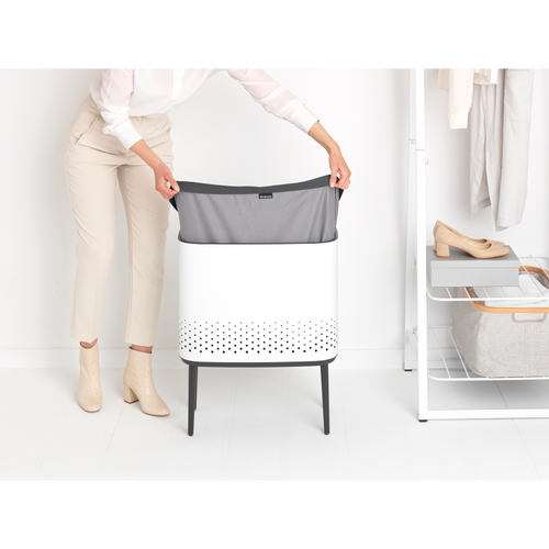 Brabantia Bo Wasbox, 60 liter, kunststof deksel - White
