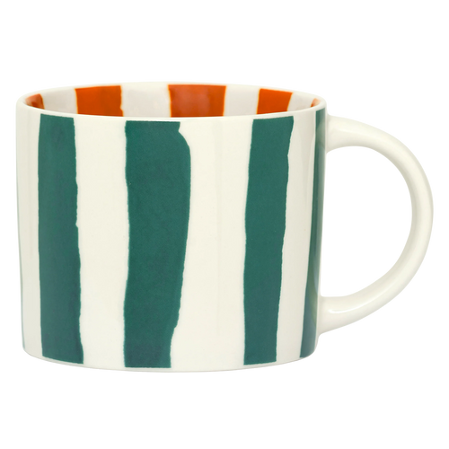 Urban Nature Culture LINDA. x UNC mok Tazza - with printed stripes inside & outside C -  Ø 14.5 * 10.5 * 8.5 CM