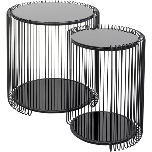 Kare Design Bijzettafel Wire Double zwart (2/Set) - vtwonen shop